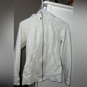 Lululemon Full Zip Scuba in Heather Core Ultra Light Gray